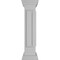 Ekena Millwork 8"W x 40"H End Newel Post with Panel, Flat Capital & Base Trim (Installation kit included) NWL08X40EPF0B0 - alternate 2